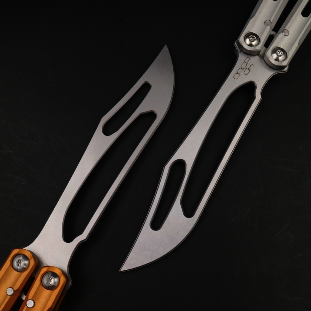 Ban Yu Aluminum Whale, Seven Series Aluminum, Unbladed Butterfly Knife, Glass Sound, Beginner Safety Decompression Finger Limit