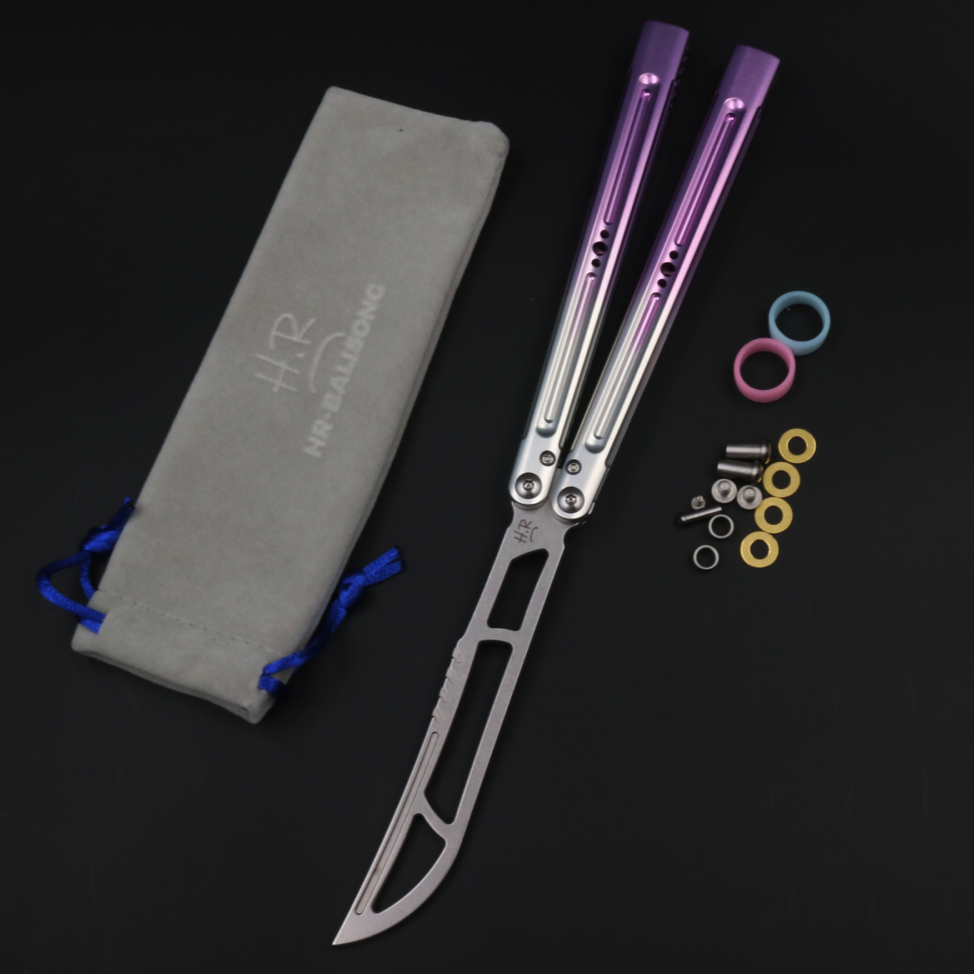 7 Series Aluminum Handle, Unbladed Butterfly Knife, Good Man Killer Killer Glass Sound, Novice and Beginner Play