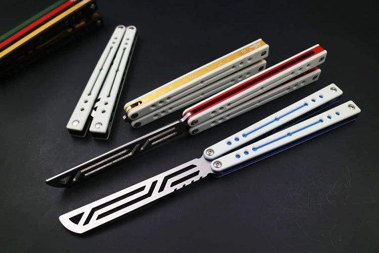 Nautilus, High-end Integrated Aluminum Handle Butterfly Knife, Shaft Sleeve Structure CNC Machining, Throwing Knife Practice Knife Without Cutting Edge
