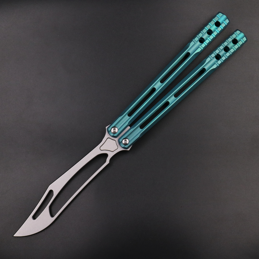 War Whale TC4 Titanium Alloy Integrated Handle, High-end Shaft Sleeve, Oil Storage Positioning Shaft, Butterfly Knife Throwing Knife Unbladed