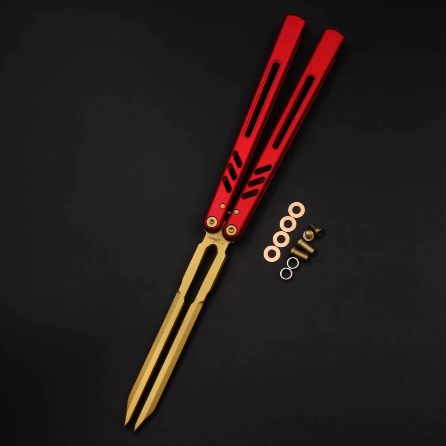 8801V3 Tuning Fork Folding Knife REP Butterfly Fancy AB Novice Practice Entry Toy Knife Unbladed