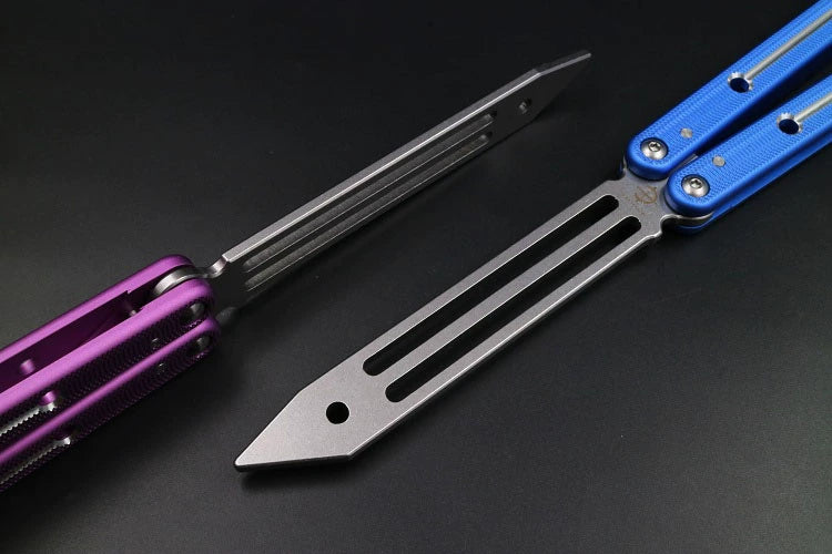 Boundless Big Fish v4 anti-skid integrated aluminum alloy handle, shaft sleeve structure, butterfly knife throwing knife practice knife does not cut the edge