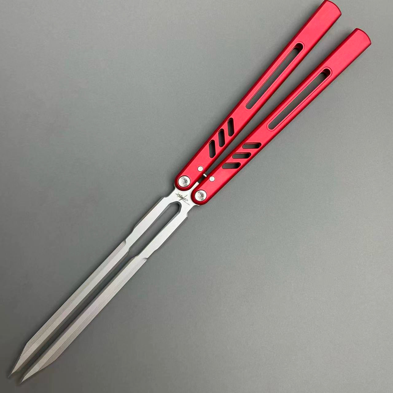 Aluminum Handle Tuning Fork Blade, Butterfly Knife Practice Knife