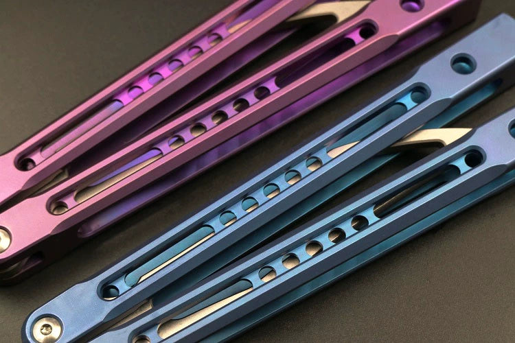 JK Emperor, Titanium Alloy Integrated Hollow Handle, High-end Shaft Sleeve, Oil Storage Positioning Shaft, Butterfly Knife Throwing