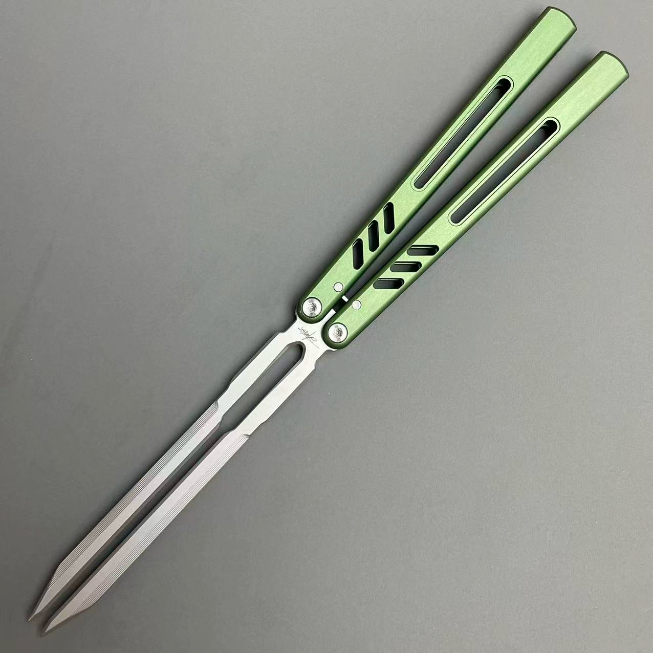 Aluminum Handle Tuning Fork Blade, Butterfly Knife Practice Knife