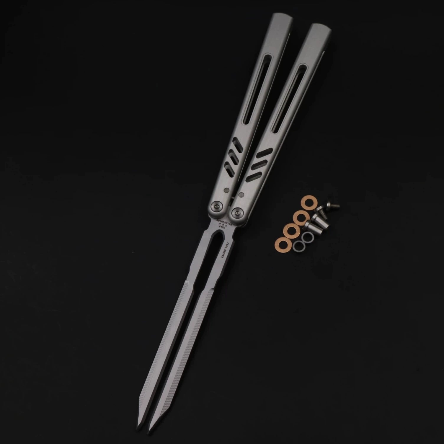 8801V3 Tuning Fork Folding Knife REP Butterfly Fancy AB Novice Practice Entry Toy Knife Unbladed