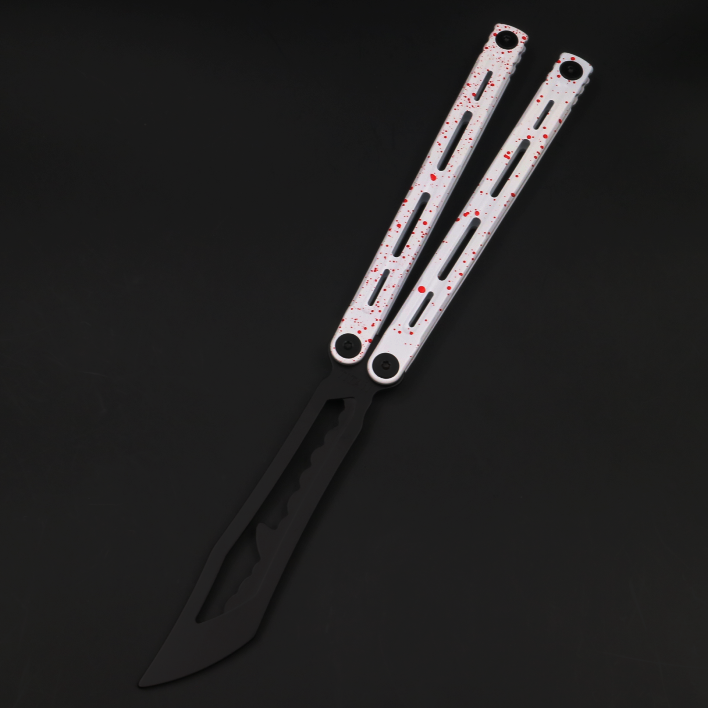 Steel Poseidon Butterfly Knife Fancy Integrated Steel Material Safe No Blade Practice Blade Performance Props