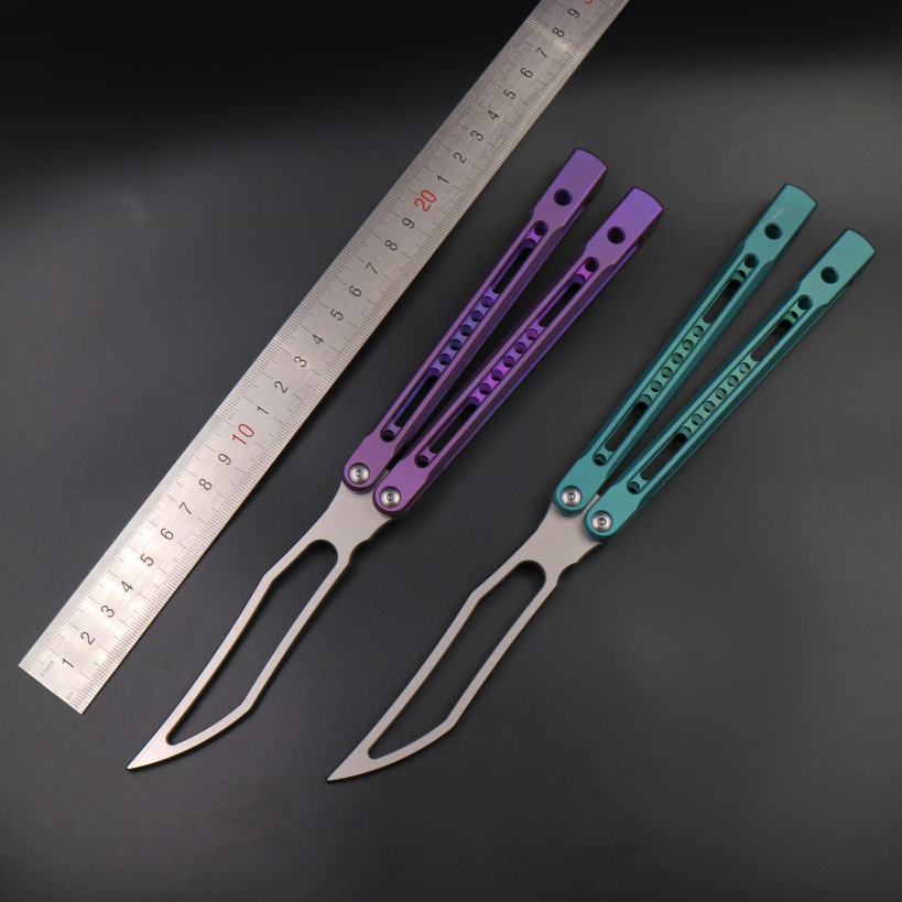 JK Emperor, Titanium Alloy Integrated Hollow Handle, High-end Shaft Sleeve, Oil Storage Positioning Shaft, Butterfly Knife Throwing