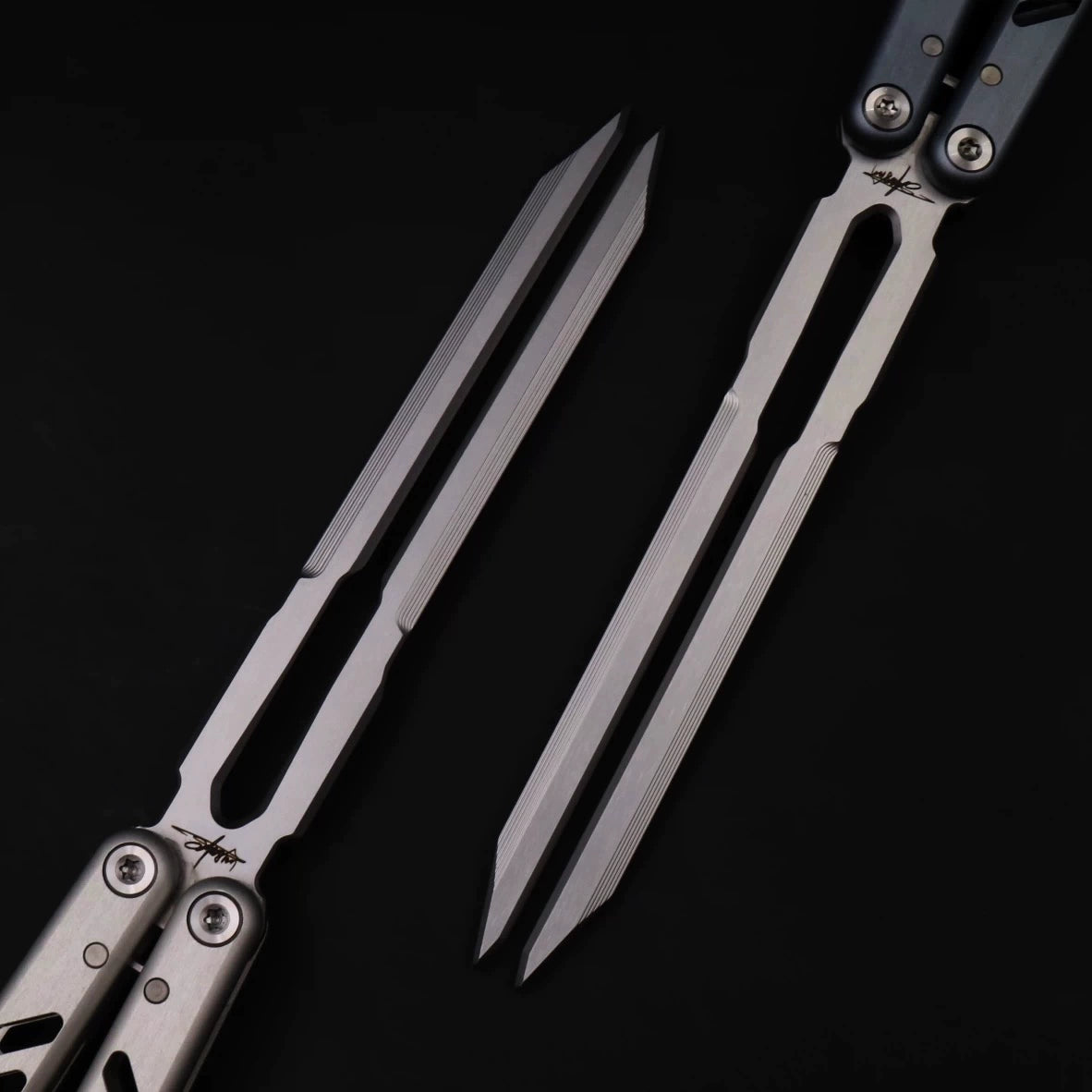 8801V3 Tuning Fork Folding Knife REP Butterfly Fancy AB Novice Practice Entry Toy Knife Unbladed