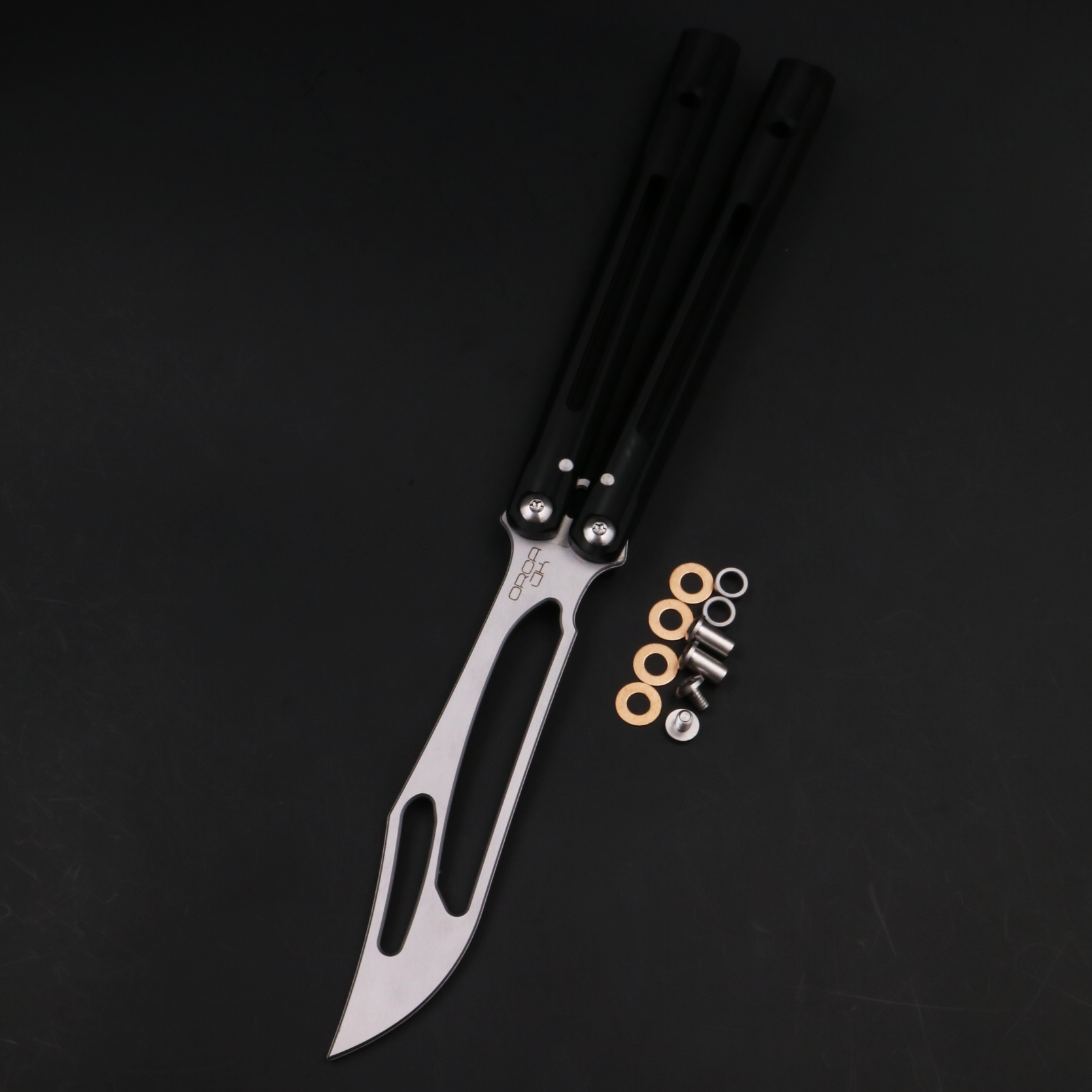 Ban Yu Aluminum Whale, Seven Series Aluminum, Unbladed Butterfly Knife, Glass Sound, Beginner Safety Decompression Finger Limit
