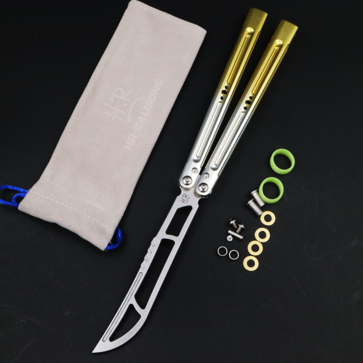 7 Series Aluminum Handle, Unbladed Butterfly Knife, Good Man Killer Killer Glass Sound, Novice and Beginner Play