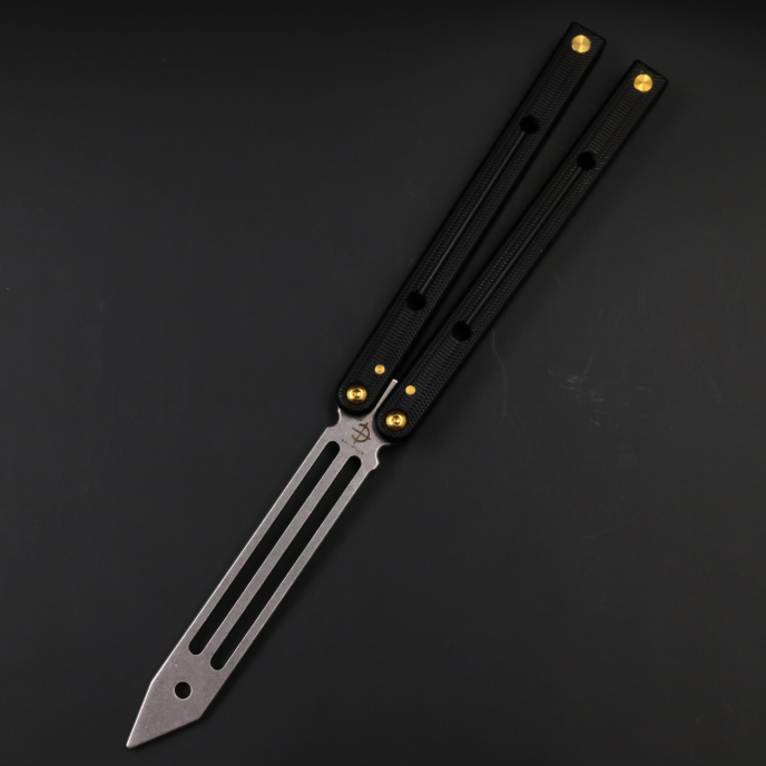 Boundless Big Fish v4 anti-skid integrated aluminum alloy handle, shaft sleeve structure, butterfly knife throwing knife practice knife does not cut the edge