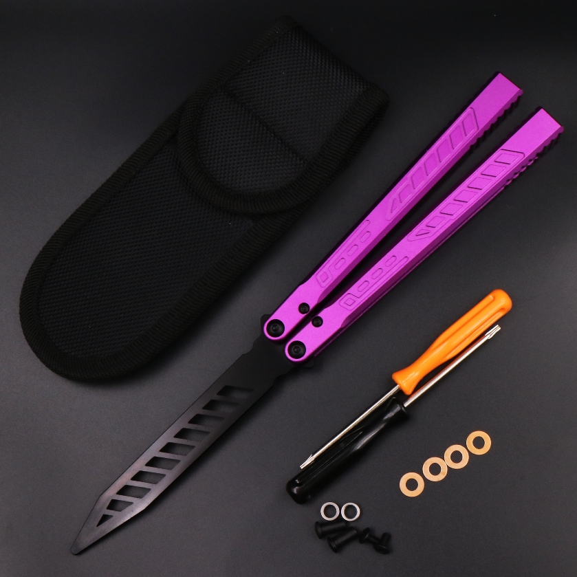 Falcon CNC Bushing Structure, Wing Blade, Aluminum Alloy Integrated Handle, Butterfly Knife Without Cutting Edge