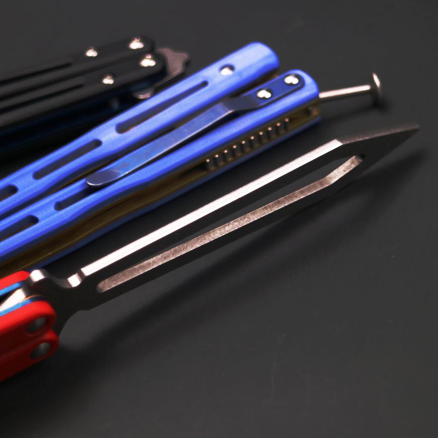 THEONE high-end titanium alloy 51 bushing structure CNC numerical control machining, butterfly knife throwing knife without cutting