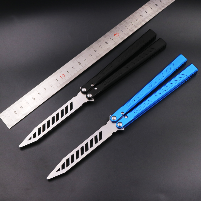 Falcon CNC Bushing Structure, Wing Blade, Aluminum Alloy Integrated Handle, Butterfly Knife Without Cutting Edge