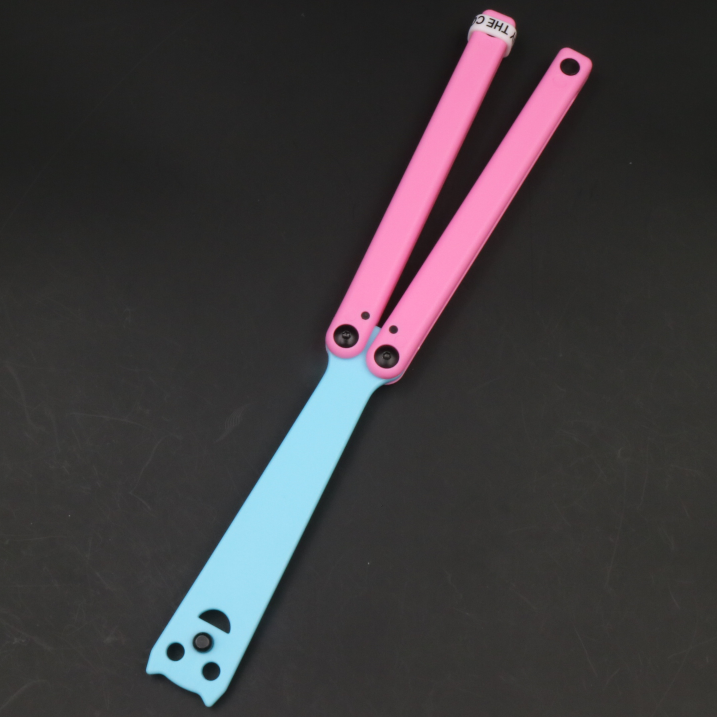 Apocalypse Squid, All Plastic Safety Fancy Butterfly Knife Practice Knife, Luminous, with Counterweight, Unbladed