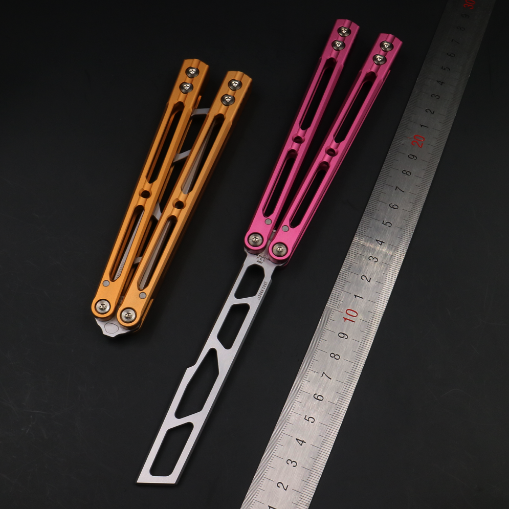 8802v1 Seven Series Aluminum, Unbladed Butterfly Knife, Fancy Beginner Entry, Entertainment Safe Decompression