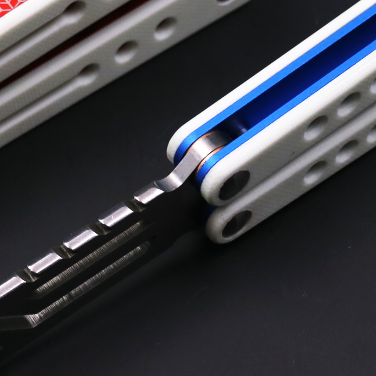 Nautilus, High-end Integrated Aluminum Handle Butterfly Knife, Shaft Sleeve Structure CNC Machining, Throwing Knife Practice Knife Without Cutting Edge