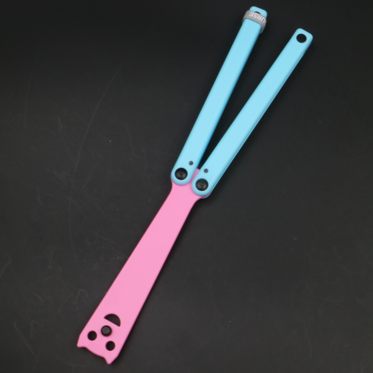 Apocalypse Squid, All Plastic Safety Fancy Butterfly Knife Practice Knife, Luminous, with Counterweight, Unbladed