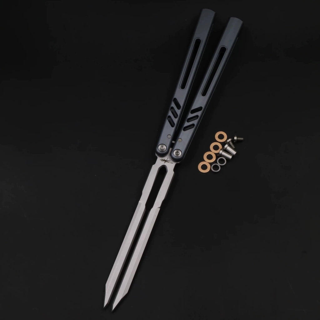 8801V3 Tuning Fork Folding Knife REP Butterfly Fancy AB Novice Practice Entry Toy Knife Unbladed