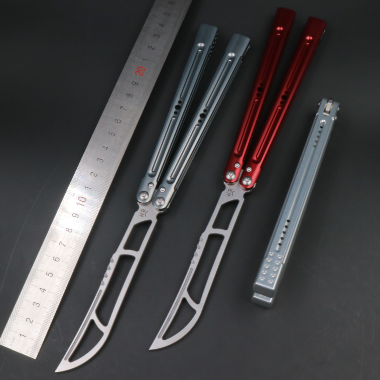 7 Series Aluminum Handle, Unbladed Butterfly Knife, Good Man Killer Killer Glass Sound, Novice and Beginner Play