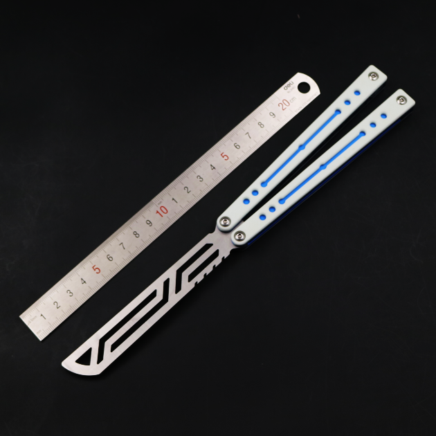 Nautilus, High-end Integrated Aluminum Handle Butterfly Knife, Shaft Sleeve Structure CNC Machining, Throwing Knife Practice Knife Without Cutting Edge