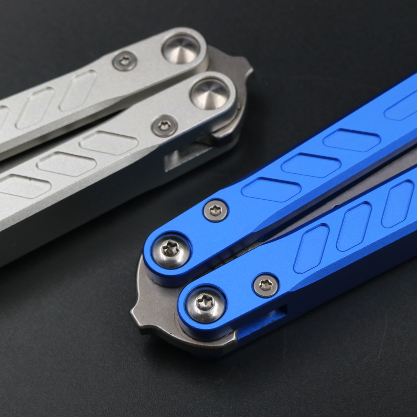 Wujiang BareBones Integrated 6 Series Aluminum Shank, Shaft Sleeve Structure, Butterfly Knife Swing Knife Practice Knife Does Not Cut Edge