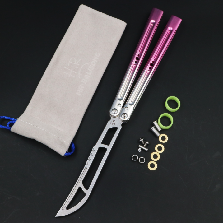 7 Series Aluminum Handle, Unbladed Butterfly Knife, Good Man Killer Killer Glass Sound, Novice and Beginner Play