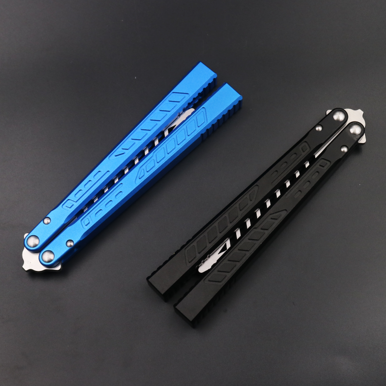 Falcon CNC Bushing Structure, Wing Blade, Aluminum Alloy Integrated Handle, Butterfly Knife Without Cutting Edge