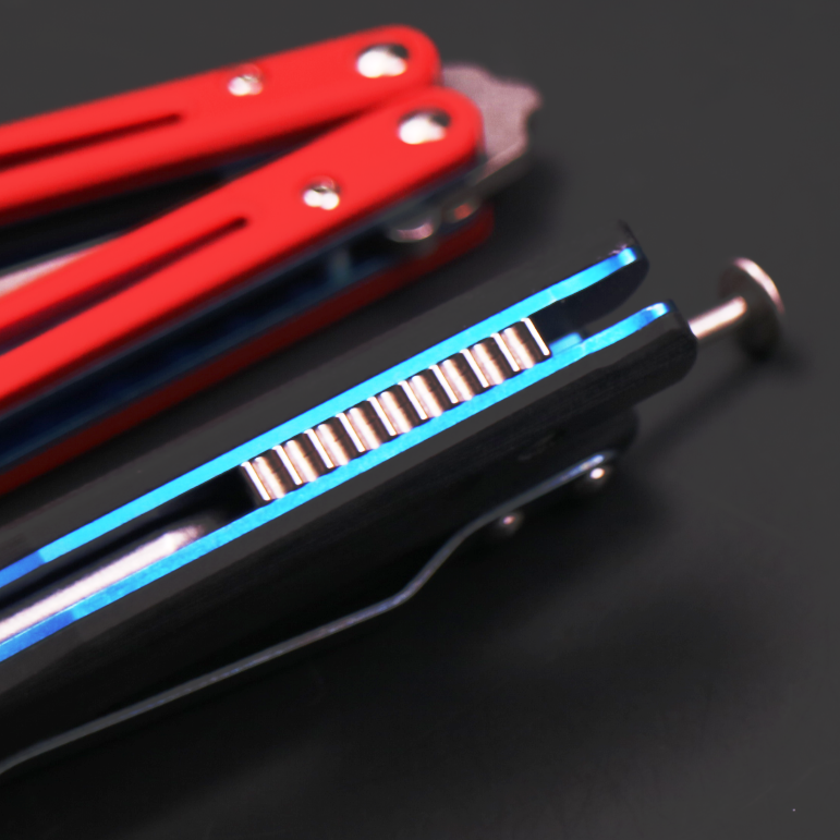 THEONE high-end titanium alloy 51 bushing structure CNC numerical control machining, butterfly knife throwing knife without cutting