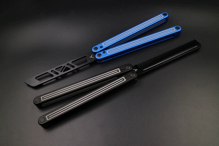 Arctic Circle, High-end Integrated Aluminum Handle Butterfly Knife CNC Seiko, Shaft Sleeve Structure, Throwing Knife Practice Knife Without Cutting Edge