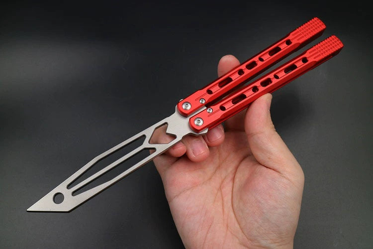 Dark Arrow, Aluminum Alloy Integrated Handle, Light Feel, Shaft Sleeve Structure, Oil Storage Positioning Shaft, Butterfly Knife, Unbladed Blade