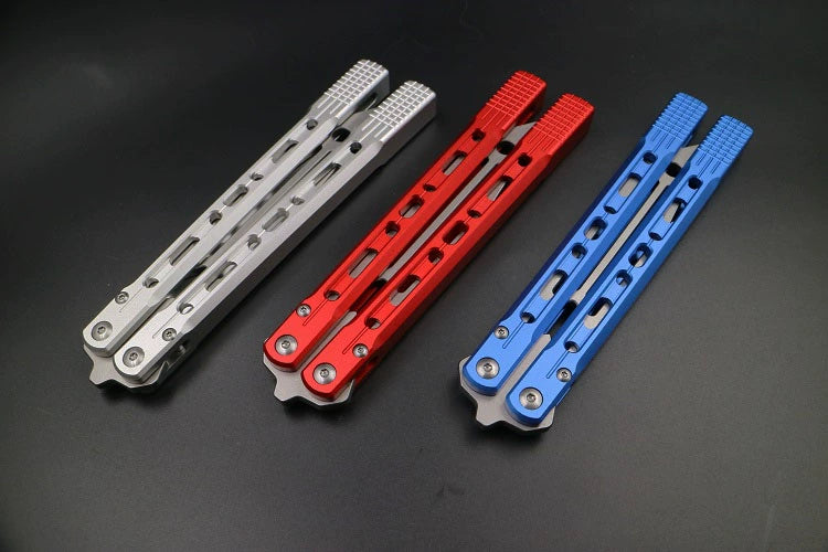 Dark Arrow, Aluminum Alloy Integrated Handle, Light Feel, Shaft Sleeve Structure, Oil Storage Positioning Shaft, Butterfly Knife, Unbladed Blade