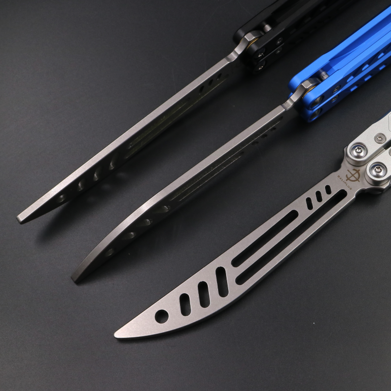 Wujiang BareBones Integrated 6 Series Aluminum Shank, Shaft Sleeve Structure, Butterfly Knife Swing Knife Practice Knife Does Not Cut Edge