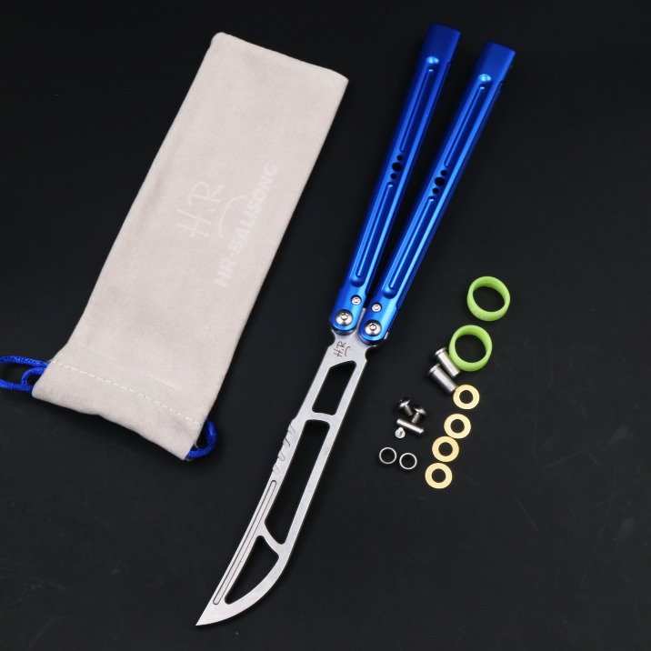 7 Series Aluminum Handle, Unbladed Butterfly Knife, Good Man Killer Killer Glass Sound, Novice and Beginner Play