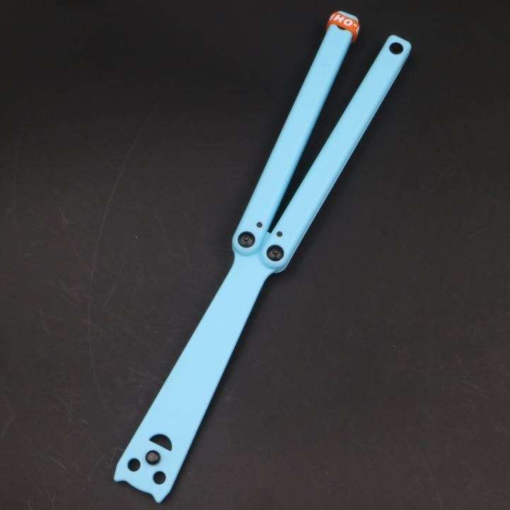 Apocalypse Squid, All Plastic Safety Fancy Butterfly Knife Practice Knife, Luminous, with Counterweight, Unbladed