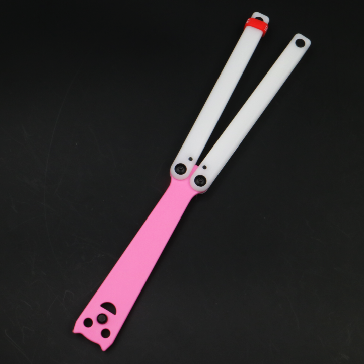 Apocalypse Squid, All Plastic Safety Fancy Butterfly Knife Practice Knife, Luminous, with Counterweight, Unbladed