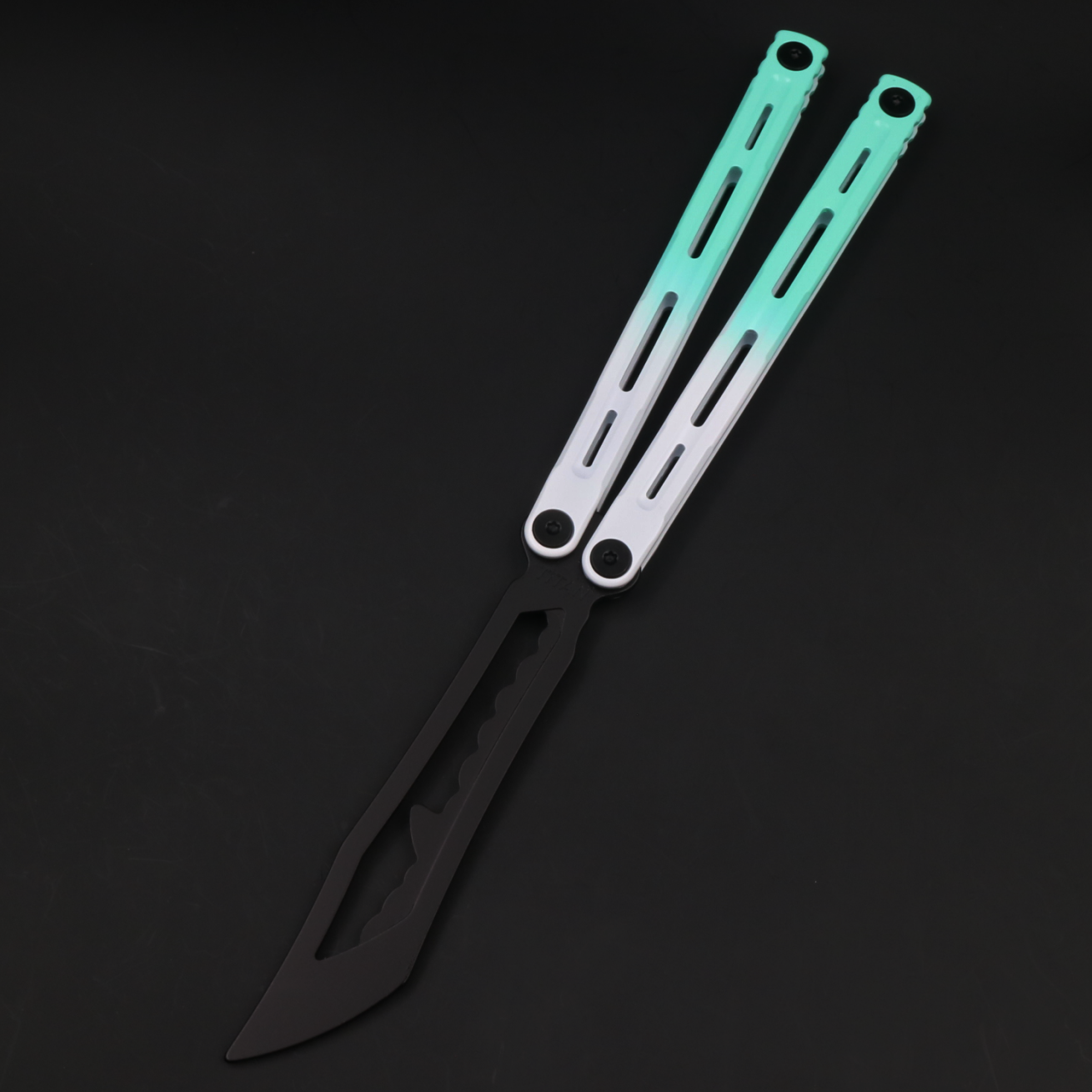 Steel Poseidon Butterfly Knife Fancy Integrated Steel Material Safe No Blade Practice Blade Performance Props