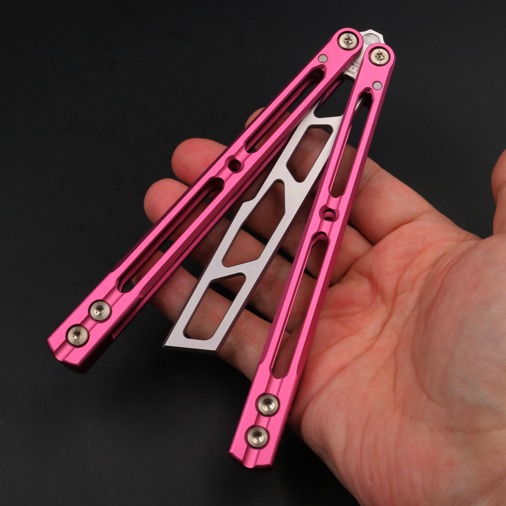 8802v1 Seven Series Aluminum, Unbladed Butterfly Knife, Fancy Beginner Entry, Entertainment Safe Decompression