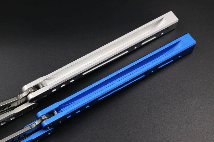 Wujiang BareBones Integrated 6 Series Aluminum Shank, Shaft Sleeve Structure, Butterfly Knife Swing Knife Practice Knife Does Not Cut Edge