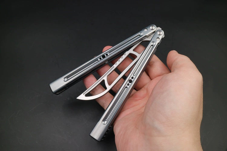 7 Series Aluminum Handle, Unbladed Butterfly Knife, Good Man Killer Killer Glass Sound, Novice and Beginner Play