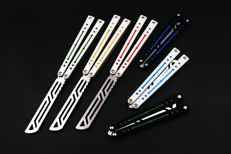 Nautilus, High-end Integrated Aluminum Handle Butterfly Knife, Shaft Sleeve Structure CNC Machining, Throwing Knife Practice Knife Without Cutting Edge