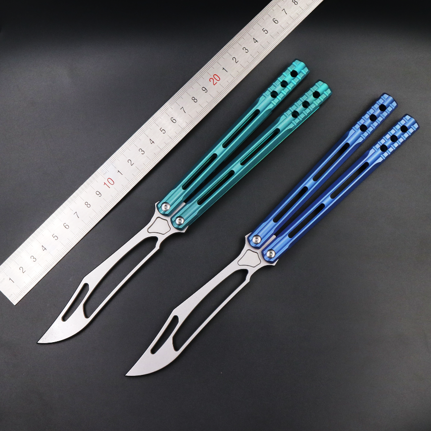 War Whale TC4 Titanium Alloy Integrated Handle, High-end Shaft Sleeve, Oil Storage Positioning Shaft, Butterfly Knife Throwing Knife Unbladed
