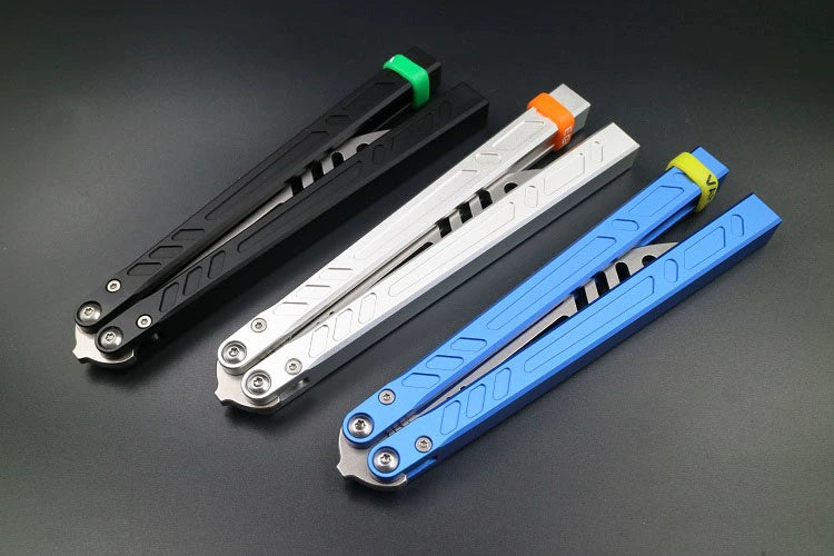 Wujiang BareBones Integrated 6 Series Aluminum Shank, Shaft Sleeve Structure, Butterfly Knife Swing Knife Practice Knife Does Not Cut Edge