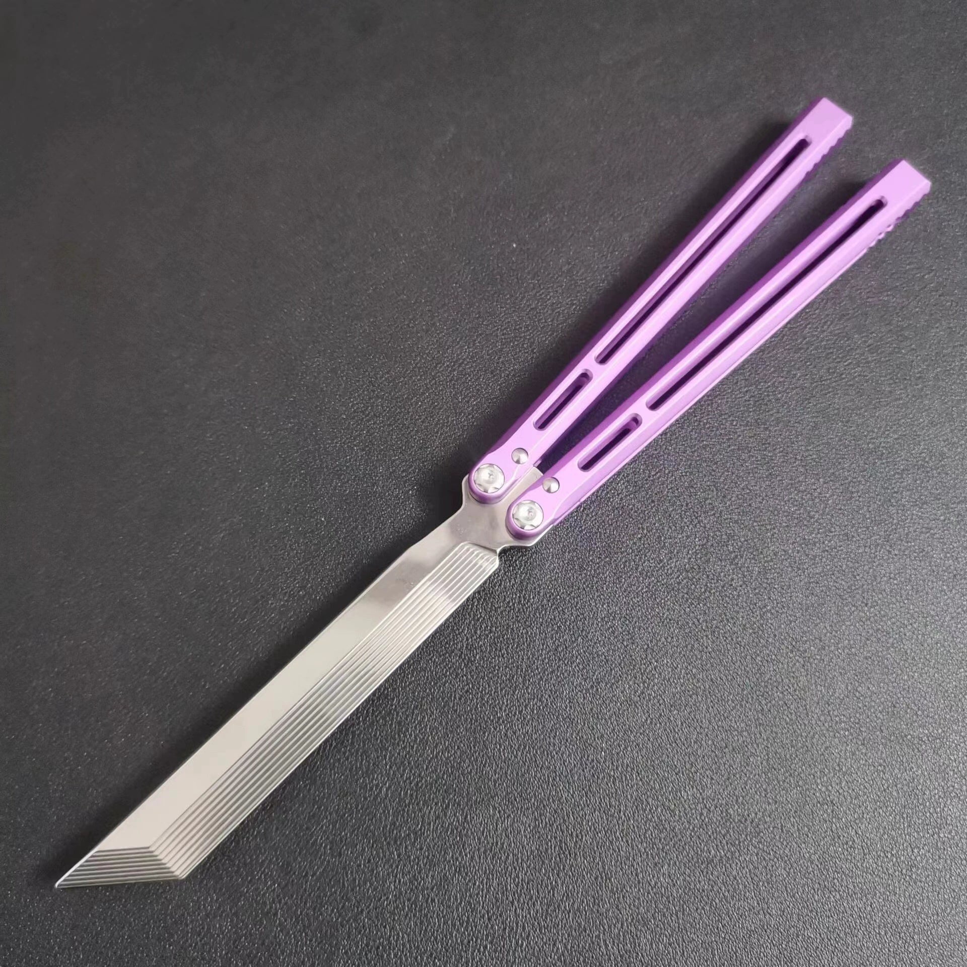 Telesto V2 Butterfly Knife Aluminum Handle Practice Training Knife Shake Knife