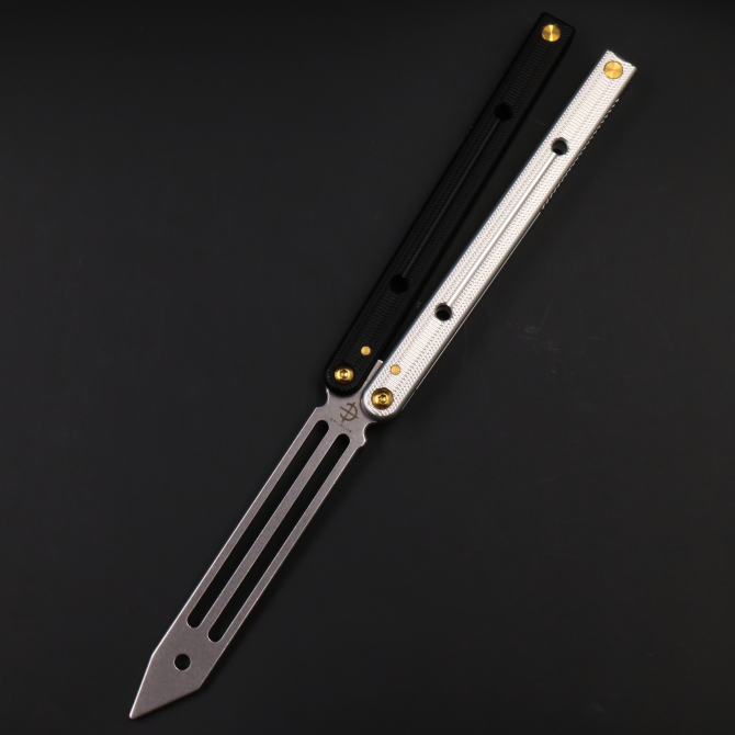 Boundless Big Fish v4 anti-skid integrated aluminum alloy handle, shaft sleeve structure, butterfly knife throwing knife practice knife does not cut the edge