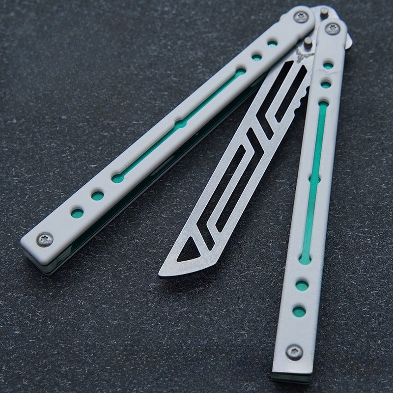 Steel Nautilus, Luminous Counterweight, Bushing Screw, Unbladed Practice Knife