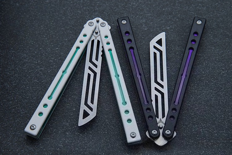 Steel Nautilus, Luminous Counterweight, Bushing Screw, Unbladed Practice Knife