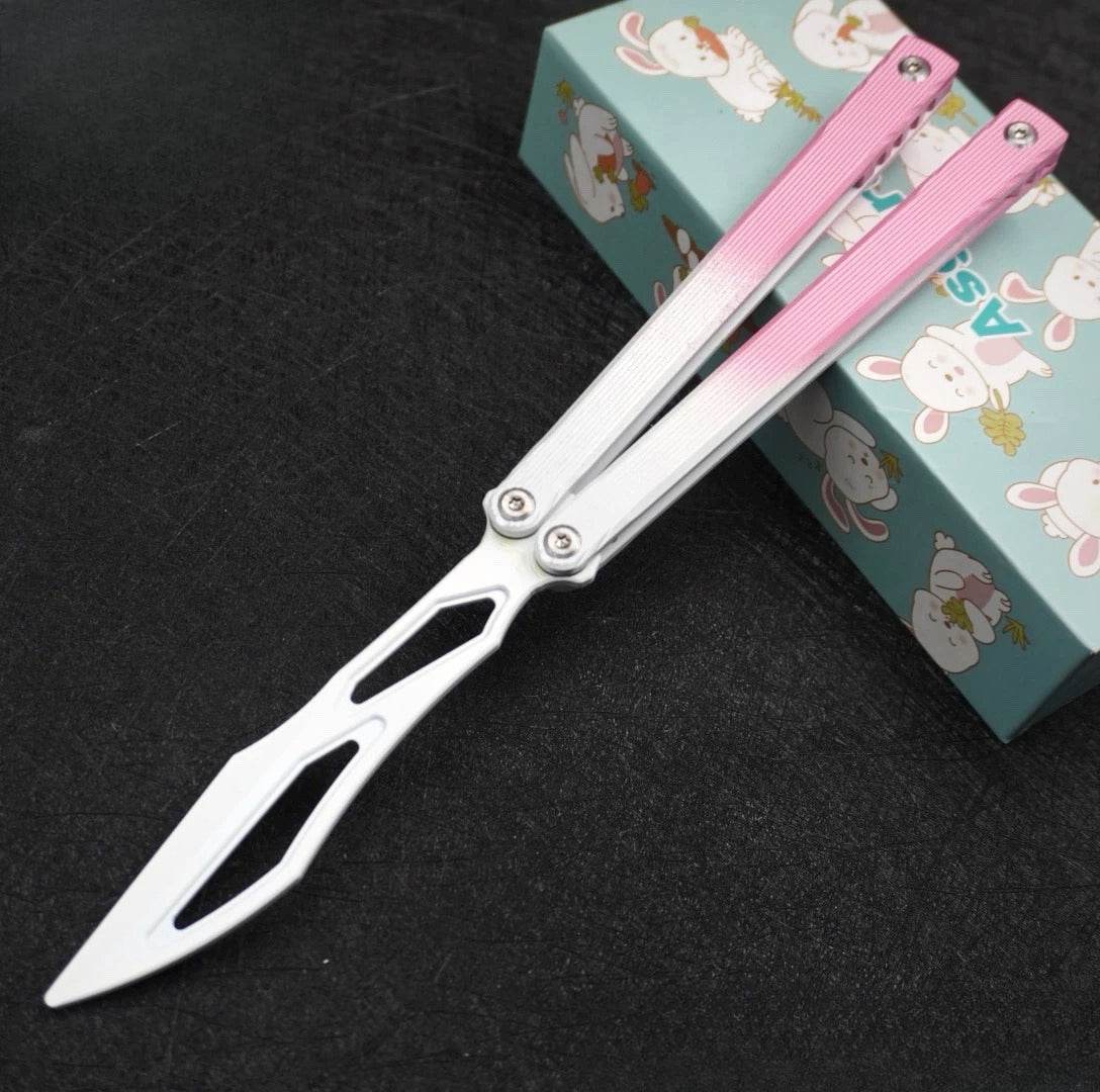 Asgard Domination Practice Edition Full Ceramic Coated Butterfly Knife, False Blade Unbladed