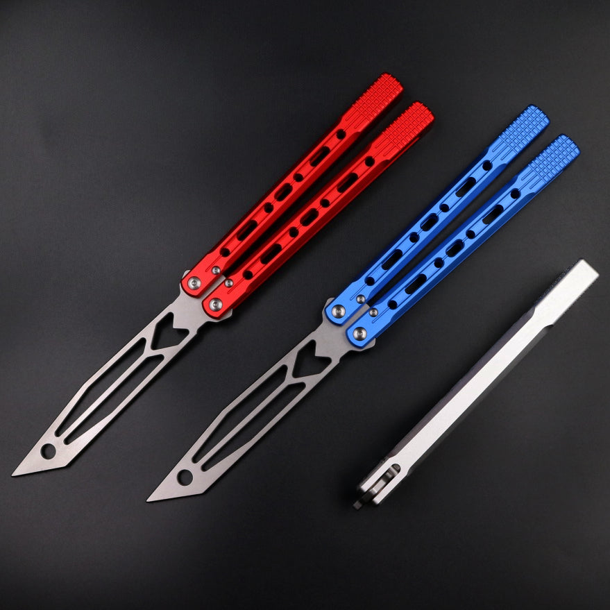 Dark Arrow, Aluminum Alloy Integrated Handle, Light Feel, Shaft Sleeve Structure, Oil Storage Positioning Shaft, Butterfly Knife, Unbladed Blade
